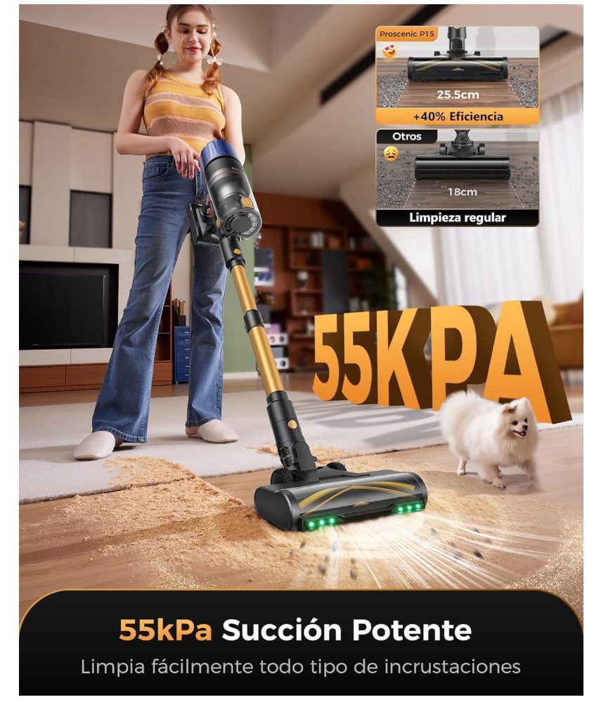 Proscenic P15 belaidis dulkių siurblys 55 kPa, 70 min.