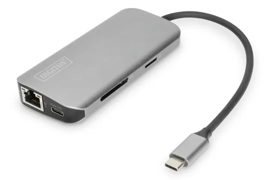 DIGITUS DA-70884 USB-C šakotuvas 8 jungtys