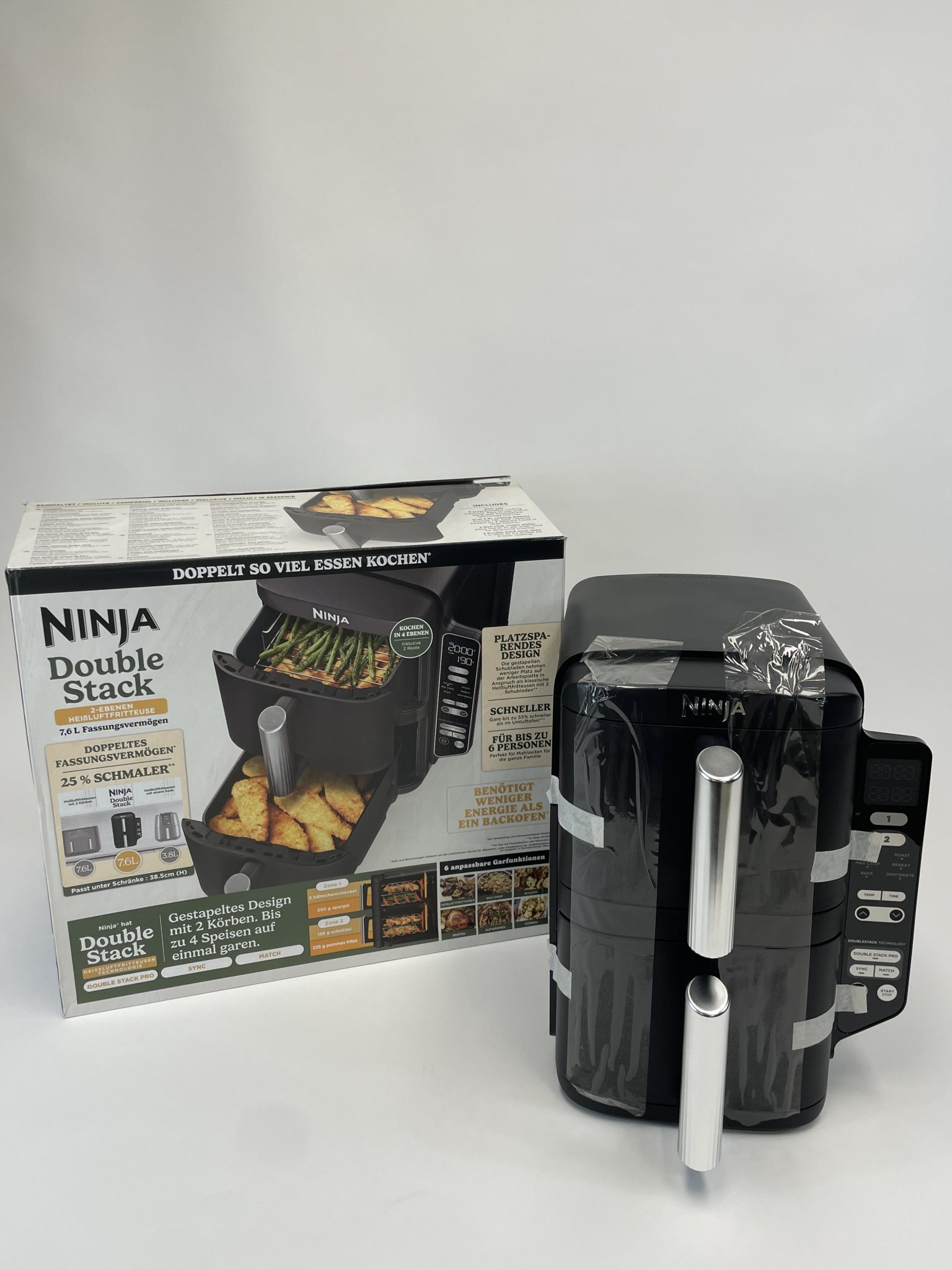 Ninja Double Stack oro gruzdintuvė