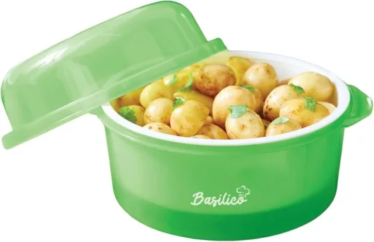 Basilico mikrobangų bulvių ir daržovių puodas