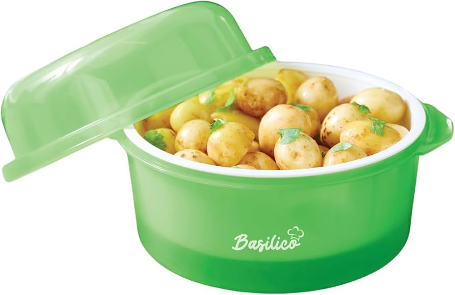 Basilico mikrobangų bulvių ir daržovių puodas