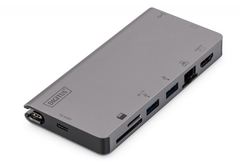 DIGITUS DA-70877, 8 jungčių USB-C dokavimo stotelė
