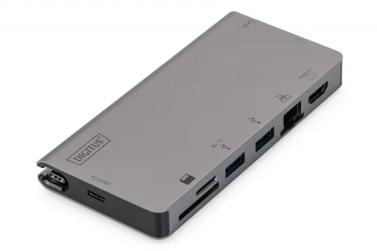 DIGITUS DA-70877, 8 jungčių USB-C dokavimo stotelė