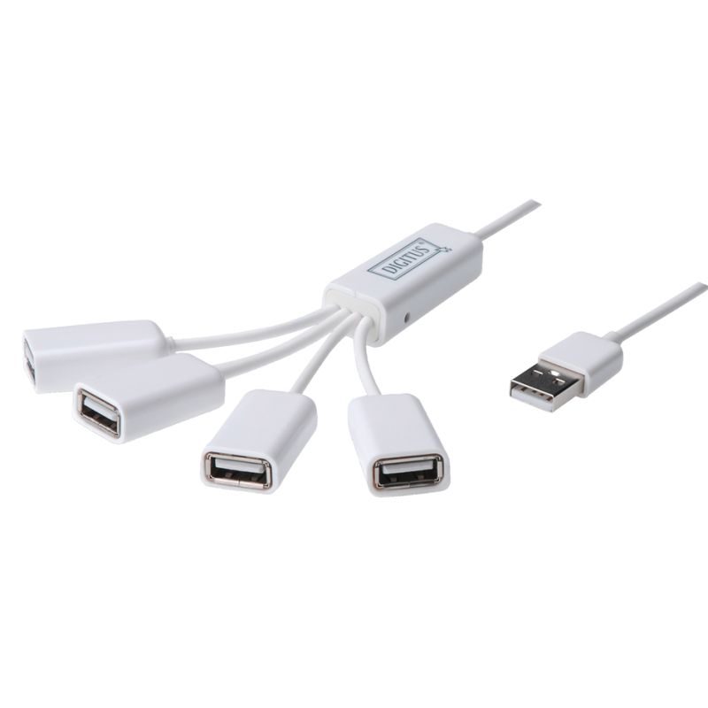 DIGITUS USB 2.0 šakotuvas, 4 USB jungtys